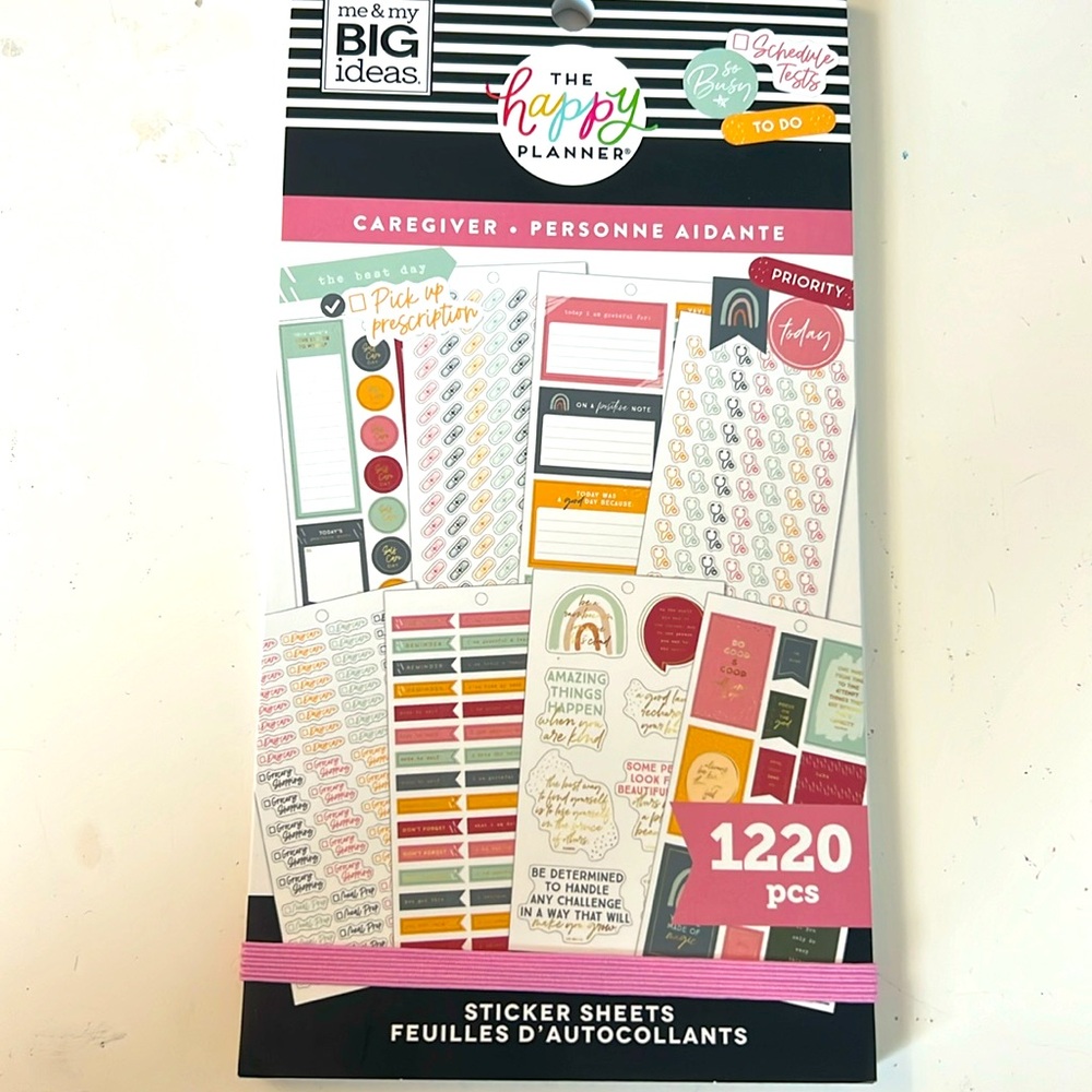 The Happy Planner Sticker Sheets - Caregiver - 1220 pieces - unused